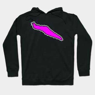 Pink Texada Island Silhouette - Simple Magenta Souvenir - Texada Island Hoodie